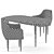 Elegant Lunar Dining Chair 3D model small image 2