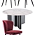 Minotti Aston: Stylish Dining Chair & Table 3D model small image 2