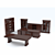 Elegant Executive Office Furniture 3D model small image 1