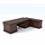 Elegant Executive Office Furniture 3D model small image 3
