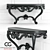 Elegant Scrolls Console Table 3D model small image 1