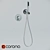 Sleek Wall-Mounted Shower Mixer 3D model small image 1