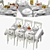 Stylish Ikea Dining Table Set 3D model small image 1