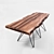 Solid Wood Dining Table - 900x2300x800mm 3D model small image 1