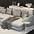 Elegant Minotti Hamilton Sofa 3D model small image 3