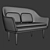 Modern Lunar Sofa: Contemporary Design, Effortless Comfort 3D model small image 3