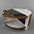 Marble and Glass Round Coffee Table 3D model small image 1
