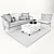 Luxury Seating Set: Mamelle Sofa, Portette Chair 3D model small image 2