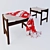 Cozy Textile Seat Stool 3D model small image 1