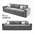 Bodema Wave Modern Sofa 3D model small image 1