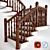 Wooden Step Ladder with Platform 3D model small image 1