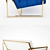 Elegant Goldfinger Apartment Sofa 3D model small image 2