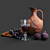 Elegant Clay Jug & Fresh Fruits 3D model small image 4