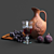 Elegant Clay Jug & Fresh Fruits 3D model small image 5