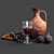 Elegant Clay Jug & Fresh Fruits 3D model small image 6