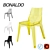 Bonaldo Poly: Contemporary Chair in Glossy Polycarbonate and Polyamide 3D model small image 1