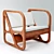 Turkish Naiftasarim Plywood Armchair 3D model small image 1