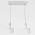 Elegant Iris Double Pendant Light 3D model small image 2