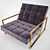 Luxurious Nova Armchair: Night Grey Velvet 3D model small image 3