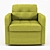 BlestTM Indie Armchair: Organic Comfort 3D model small image 2