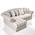 Elegant Provence Corner Sofa 3D model small image 2