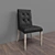 Sleek Modern Dining Chair 3D model small image 2