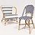 Monaco & Chevron Riviera Chairs: Elegant Seating Solution 3D model small image 1