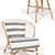 Monaco & Chevron Riviera Chairs: Elegant Seating Solution 3D model small image 2