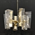 Vintage Brass & Glass Alpine Chandelier 3D model small image 2