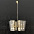 Vintage Brass & Glass Alpine Chandelier 3D model small image 3