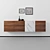 Modern Hanging Buffet with 3 Compartments & 4 Doors - 2000mm Length 3D model small image 1