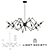 Arachnid Chandelier: Modern Matte Black 3D model small image 1