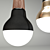 Sleek Leather-Copper Ceiling Lamp 3D model small image 2