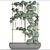 Monstera Vertical Garden: Decorative Bush in Pot 3D model small image 3