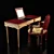 Monarche Dressing Table & Armchair: Elegant and Functional 3D model small image 1