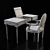 Monarche Dressing Table & Armchair: Elegant and Functional 3D model small image 2