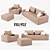 Modular OM Set: Sofa, Armchair, Stool 3D model small image 1