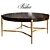 Elegant Oval Coffee Table 3D model small image 1