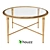 Elegant Glass Round Coffee Table 3D model small image 1