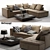 Modern Corner Sofa: BoConcept Mezzo 3D model small image 1