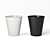 IKEA FNISS Trash Can: Sleek Utility in Black and White 3D model small image 1