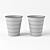 IKEA FNISS Trash Can: Sleek Utility in Black and White 3D model small image 2