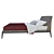 Elegant Kelly Bed by Poliform 3D model small image 2