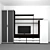 TV Furniture Set: Stylish and Spacious 3D model small image 1