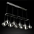 Elegant Languedoc Linear Chandelier 3D model small image 2