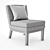 Modern Slipper Chair: Stylish and Compact Seating Solution 3D model small image 3