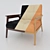 Sleek Modern GW Chair 3D model small image 1