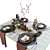 Premium 4-Piece Tableware Set 3D model small image 1