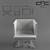 Albera Metal & White Leather Chair | Customizable Design 3D model small image 1