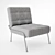 Elegant Tufted Slipper Chair 3D model small image 3